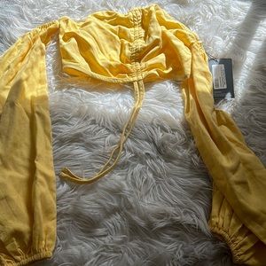 COPY - PLT yellow crop top brand new